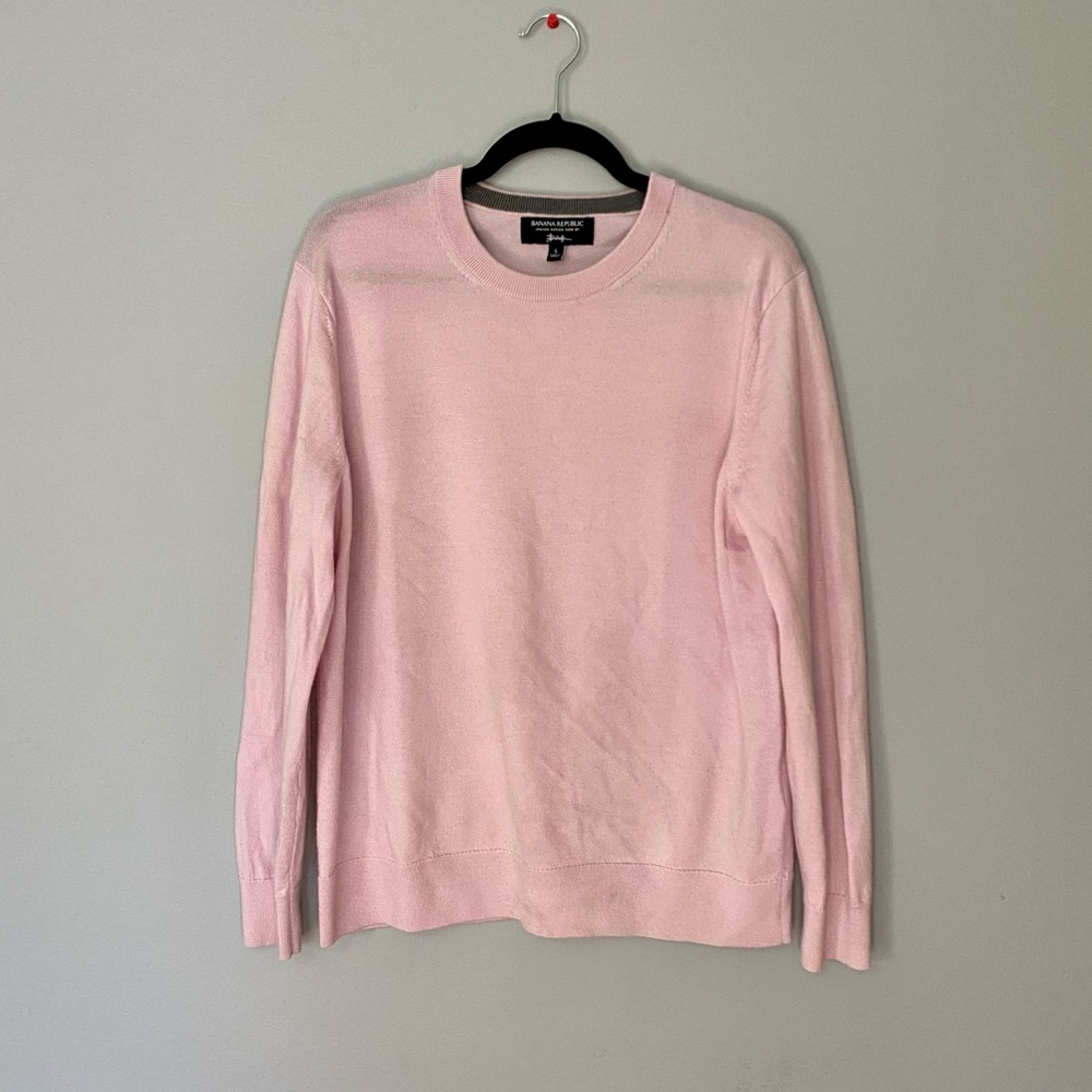 Banana Republic pink merino wool sweater Large